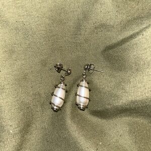 Elegant Silver and White Drop Earrings